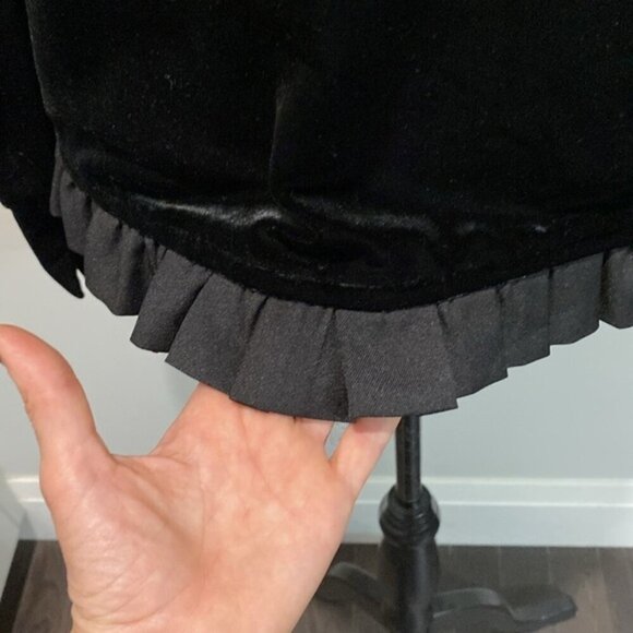 MISS VIOLA Black Crushed Velvet Blouse - Picture 5 of 14